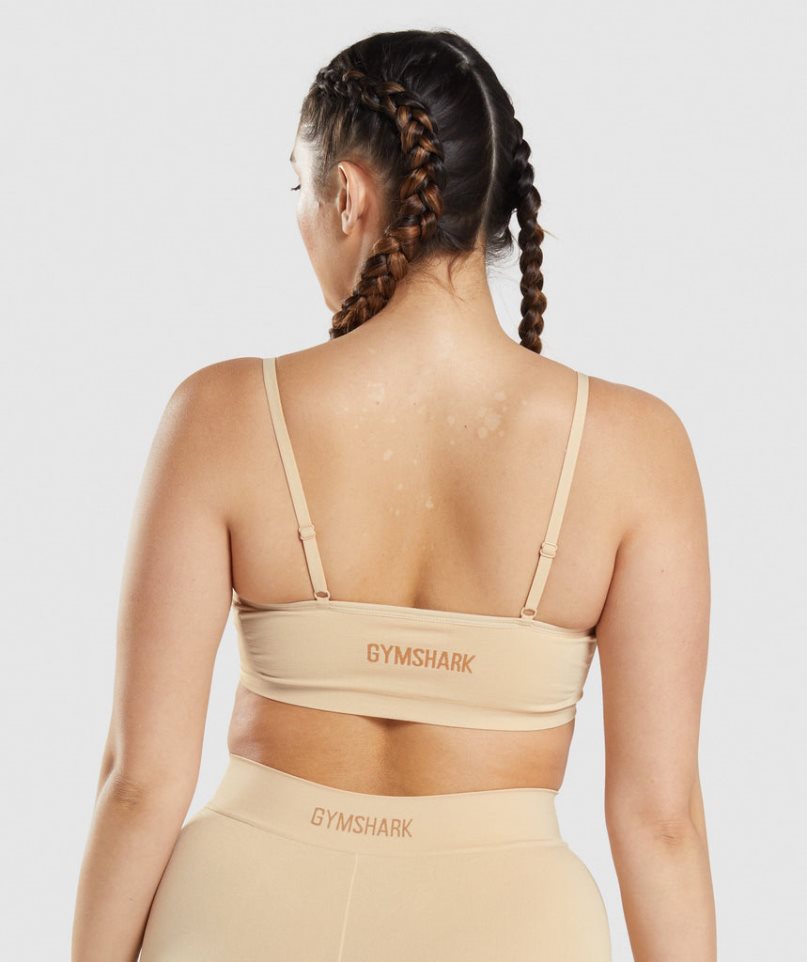 Bielizny Gymshark Seamless Low Neck Bralette Damskie Głęboka Brązowe | PL 042CYJ